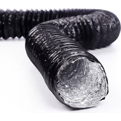 Tuyau d'Évacuation Flexible Combi Aluminium et PVC Ø127 mm x 3 m - Idéal Pour Hotte Aspirante, Ventilateur, Extracteur de Fumée 125 mm - DN125 (1/5)
