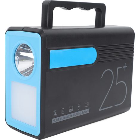Tragbare 12-V-Solarstromstation mit Solarpanel für Außenbeleuchtung und Handy-Ladefunktion (EU-Stecker, 100–240 V) (1/5)