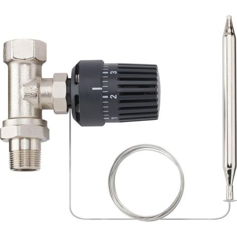 Helios WHST 300 T50 Warmwasser-Heizregister-Regel-Thermostat mit Kanalfühler, Temperaturbereich 20-50 Grad C