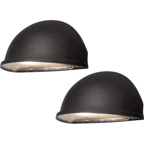 2er Set Außenwandleuchte Downlight TORINO schwarz, 28 x 13,5 cm, Hausbeleuchtung (1/4)