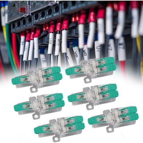 Connecteur de fil Y612 1 entrée 2 sorties 0,5-6 mm² à répartition rapide 41 A 450 V, vendu par paquets de 20. (1/5)