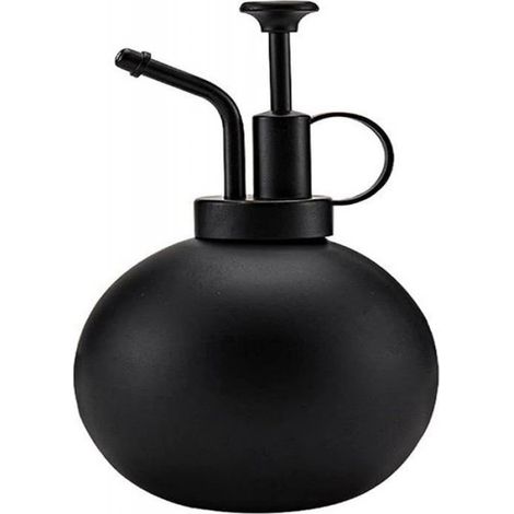 Arrosoir pour plantes en acier inoxydable pour jardin, fleurs, bonsaï, vaporisateur, bouteille noire. (1/5)