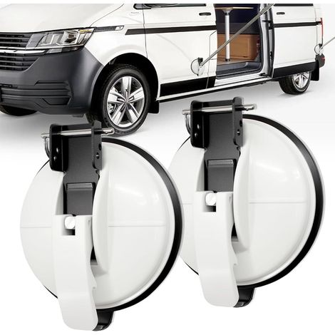 Lot de 2 supports de store pour auvent Thule, Fiamma et Dometic - Convient pour VW T5/T6, Mercedes Marco Polo, Ford Transit et Fiat Ducato - Blanc