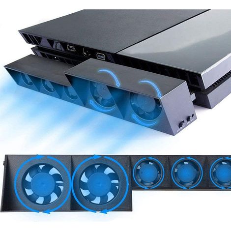 1 Ventilateur de refroidissement PS4, 5 ventilateurs USB, contrôle température turbo, mode auto, pour console Sony PlayStation 4 (1/4)