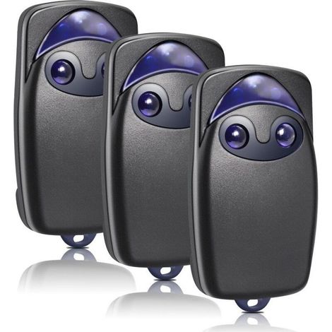 Télécommande de porte 3 pièces, télécommande de porte de garage 433,92 MHz compatible avec Flo2r-s, FLOXIR FLOXIR FLOX2R OXYGÈNE OX2, 2 canaux (1/4)