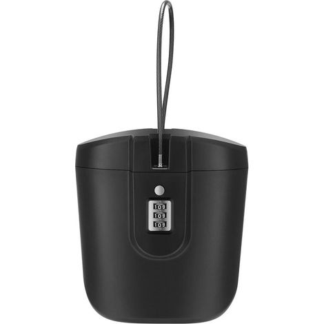 Armadietto da spiaggia, scatola da spiaggia, contenitore, cassetta di sicurezza per chiavi, cassaforte da spiaggia, cassaforte per le vacanze, mini cassaforte, nero (1/5)