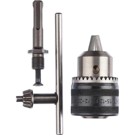 Kompatibel mit Bosch-Zubehör: 1x SDS plus-Adapter (mit Bohrfutter, 1,5-13 mm, ohne Schlagfunktion, Zubehör für Schlagbohrmaschine)