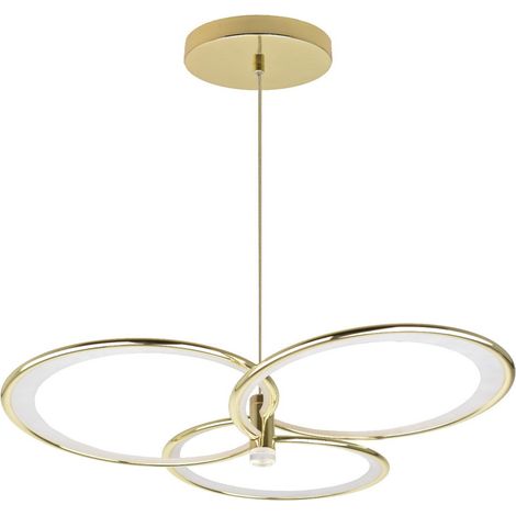 Lampada a sospensione moderna oro 3 anelli LED 30W (1/3)