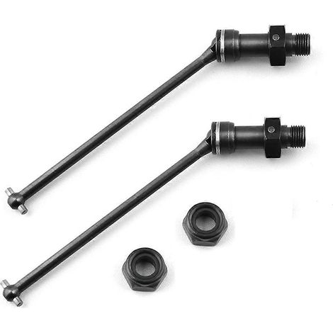 2 arbres de transmission métalliques CVD EA1061 pour voiture RC JLB Racing CHEETAH 11101 21101 J3 Speed 1/10 (amélioration Pa)