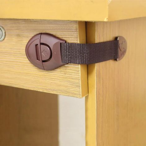 Serratures de sécurité pour armoires, tiroirs, réfrigérateurs et toilettes, Serrature de réfrigérateur, Sécurité d'armoire, Ferme-porte sécurisé, Serrature durable, Mécanisme fiable (1/5)