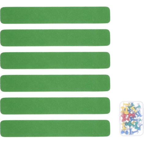 1 lot de bandes de feutrine pour tableau d'affichage, avec punaises, pour salle de classe ou autres salles de notes.-33X5CM-Green