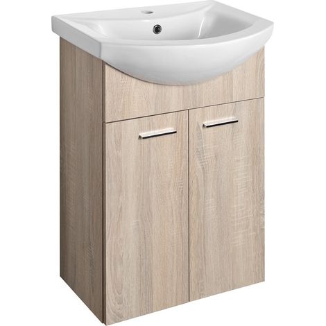 ZOJA Meuble sous-vasque 50,5x74x30cm, chêne platiné (1/4)