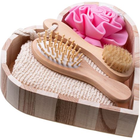 Geschenkkorb mit Spa-Set, Massage-Waschlappen, Geschenk – 4 Artikel (1/5)