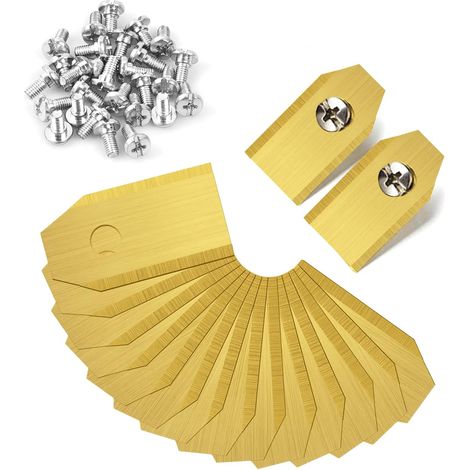 30 Lame Tondeuse Husqvarna,Lames de Rechange pour la Tondeuse à Gazon Husqvarna,Lames de Couteau en Titane de Jardin Automower Husqvarna/Gardena/Yardforce/McCulloch, Robuste, avec Vis (1/5)