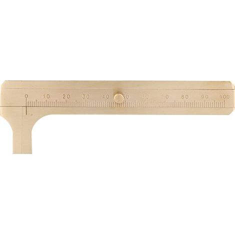 Compas à vernier en cuivre pour bijoux et petites pièces avec graduation 0-100mm (1/5)
