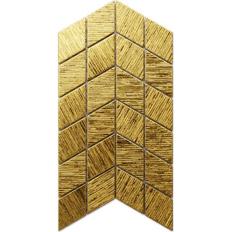 Ilcom mosaico in vetro su rete per bagno e cucina 17.2cm x 29.8cm - Mini totem chevron