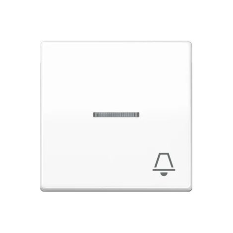 Jung Bilanciere 1 scomparto, Simbolo campanello, con conduttore di luce, duroplastica, Serie AS, bianco alpino AS 591 KO5K WW