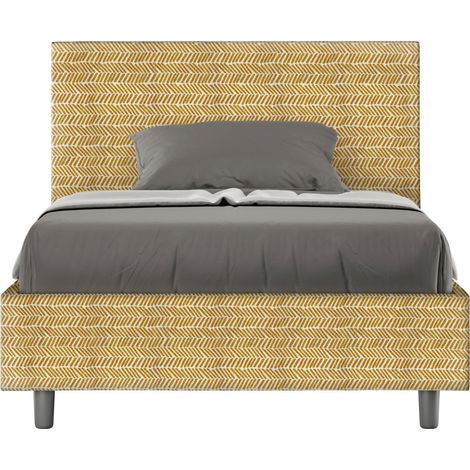 Letto 1 Piazza e Mezzo 120x200 cm con Rete Adele Aragona 3 Giallo (1/5)