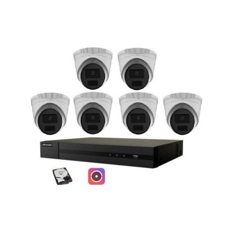 KIT VIDEOSORVEGLIANZA HIKVISION IP POE 8 CANALI 6 TELECAMERE DOME 4 MPX 1TB (1/3)