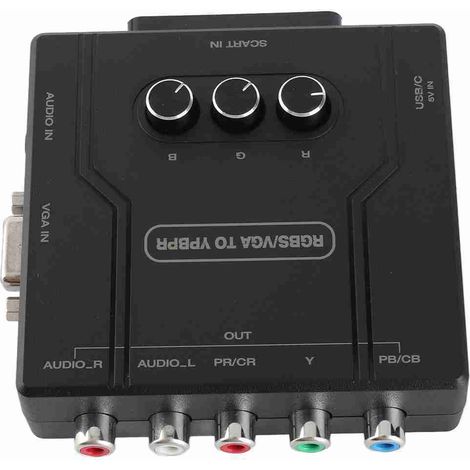Convertisseur RGBS VGA SCART vers composantes YPBPR pour SFC, N64, Wii, MD et Saturn (1/4)