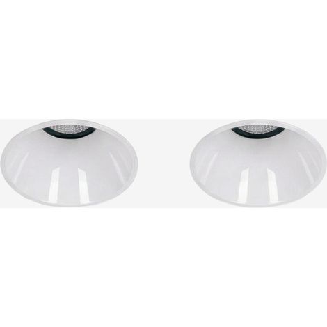 SKLUM Pack mit 2 rahmenlosen, runden, eingelassenen LED-Downlights Ø3,6 cm aus Aluminium Orelva Weiss (1/5)