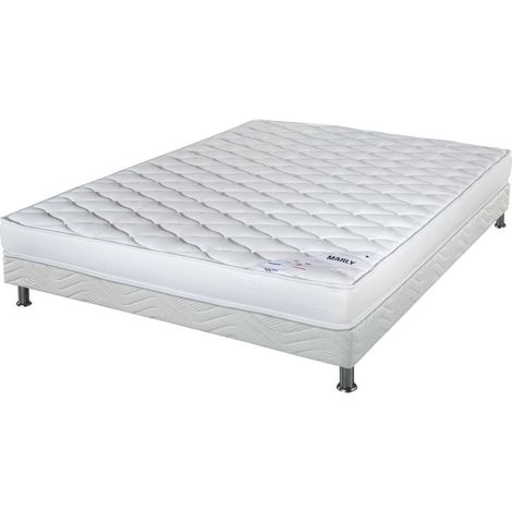 Matelas Marly + sommier tapissier Omega - 120x190 - Mousse - Hauteur 15 cm (1/5)