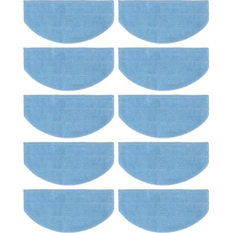Lot de 10 lingettes de rechange lavables pour aspirateurs robots Tikom G8000, G8000 Pro et Laresar Evol 3. (1/5)