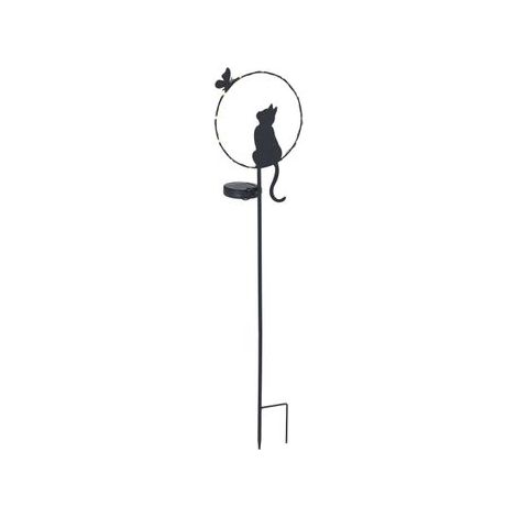 Lampe de jardin LED, chat, alimentée par énergie solaire, 85 cm (1/5)