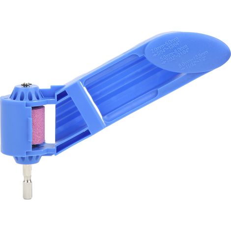 Tragbarer Bohrerschärfer für geraden Schaft, Spiralbohrer, elektrische Schleifmaschine, Schärfwerkzeug, blau (1/5)