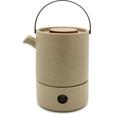 Theiere Avec Infuseur Thé et Chauffe Plat Umea 1,2L-Gris argile (1/5)