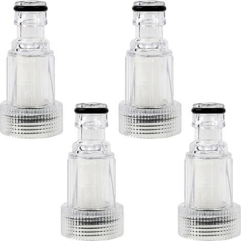 4 Stück Wasserfilter für Hochdruckreiniger, Hochdruckreiniger Wasserfilter mit 3/4 Zoll Schnellkupplung, Schnelladapter Gartenschlauch Filter, Hochdruckreiniger für Gartenpumpen, Bewässerungssysteme (1/5)