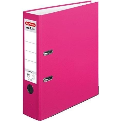 Classeur - HERLITZ - 11053683 - PP (polypropylène) - Rose - Dos 8 cm