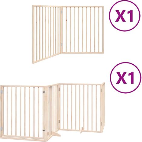 Maison Exclusive - Cancello per Cani Pieghevole 6 Pannelli 480 cm Legno di Pioppo