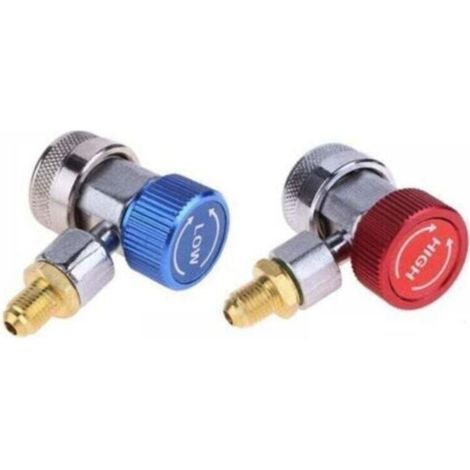 Pack de de 2 connecteurs rapides pour climatisation de voiture, XU, Systèmes de climatisation haute pression basse pression R134A - (1/4)