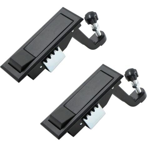 2Pcs Serrure Porte D'Armoire Bouton Poussoir - éLectrique Plat Armoire Meubles PoignéE Meuble Tiroirs Verrouillables Tiroir Camping Caravane Camping-Car Yacht Navire Bateau Noir