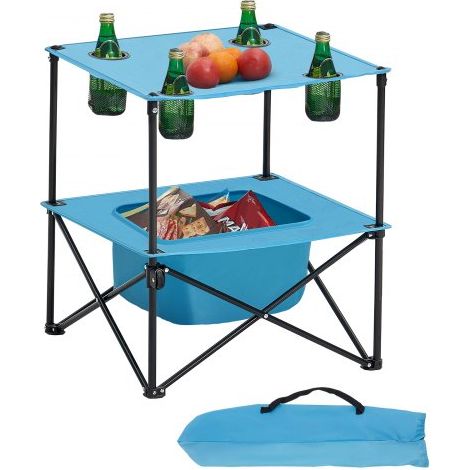 Table Pliante de 56x56 cm Table de Camping Pique-nique Portable (1/5)