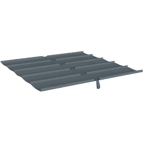 Outsunny Telo per Pergola 3x3m in Poliestere UV30+ con Fori di Drenaggio Grigio (1/5)
