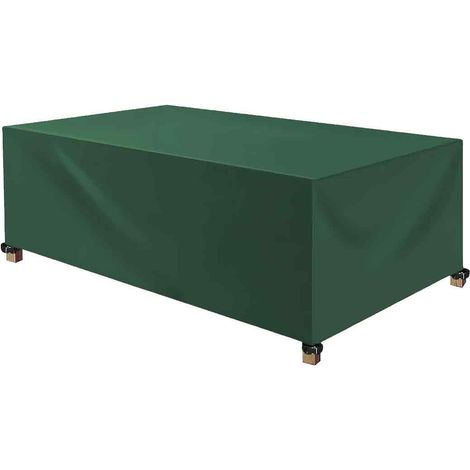 Housse Table Jardin - 170 x 80 x 80 cm - Anti UV Coupe Vent Protection Hiver - Vert - 1 Piece