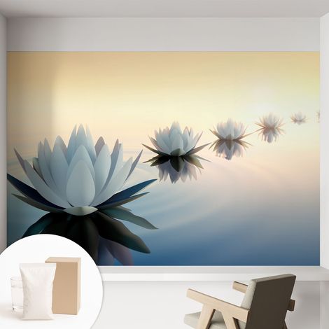 Papier peint intissé décoratif pour salon chambre et cuisine Facile à poser avec colle Vue paisible 152x104 cm (1/5)