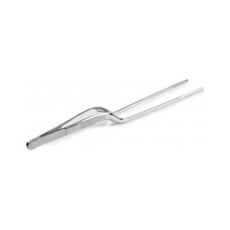Ibili Pinza de chef curva plateada 16 cm acero inoxidable