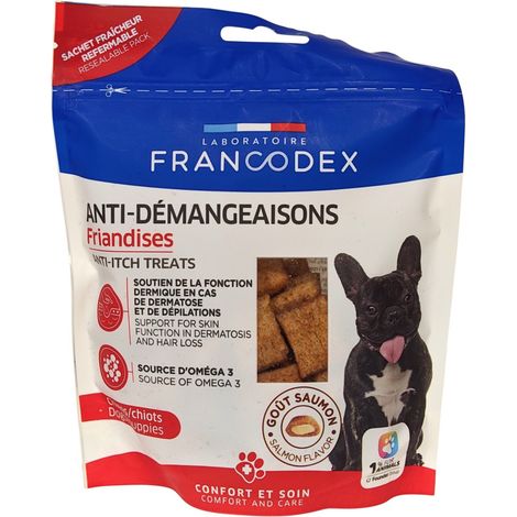 Friandises Anti-Démangeaisons 75 g pour chiens et chiots. - Francodex (1/2)