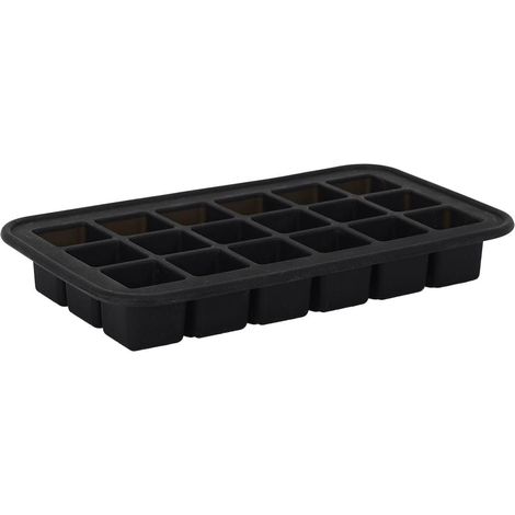 Moule noir à glaçons cubes capacité 18 glaçons en silicone (1/3)