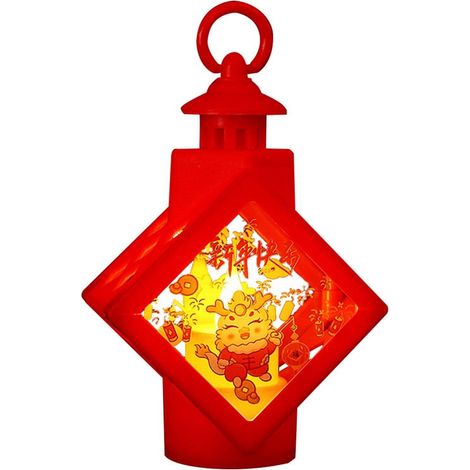Lanterne Chinoise - Lanterne À Nœud Chinois - LED Avec Bougie Électronique - Pour Fête Du Printemps Et Année Du Dragon - 1 Pièce (1/5)