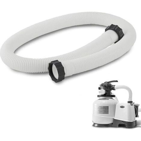 Tuyau de Piscine 38 mm, 150cm Tuyau de Rechange pour Piscine, Flexible pour Pompe de Piscine et Aspirateur, pour Pompe de Filtration pour Intex