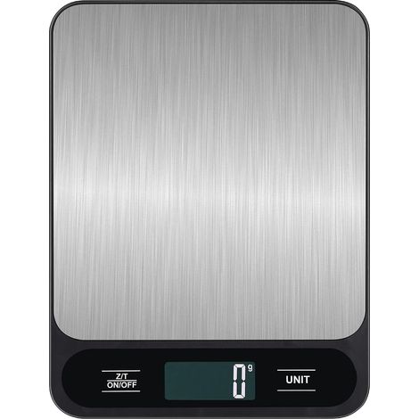 5kg/1g Balance Pour Aliments Balance De Cuisine NuméRique Pour Aliments UnitéS Grammes Rechargeable Avec Affichage Led Pour La PréParation Des Repas, La Cuisine Et La PâTisserie Noir (1/5)