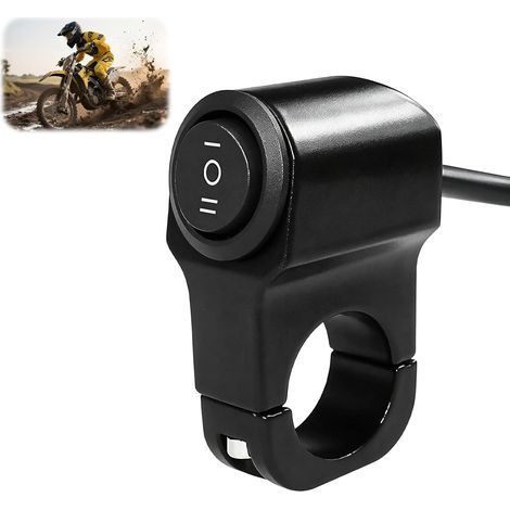 12V Interrupteur d'Éclairage de Guidon de Moto 22mm (7/8") (1/5)