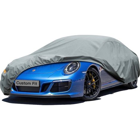 Bâche Voiture Étanche Respirante, 5 Couches Housse de Protection Voiture Extérieur Compatible avec 911 991 992 997 996 Coupé Cabrio Targa, Contre Soleil Pluie Poussière. (1/5)