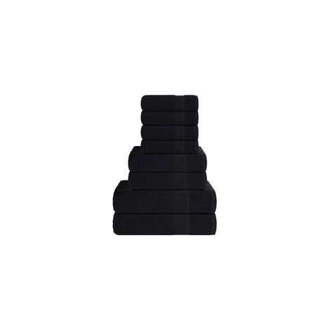 Juego de 8 servilletas FROGN negras 360 g/m² - Crezuo (1/4)