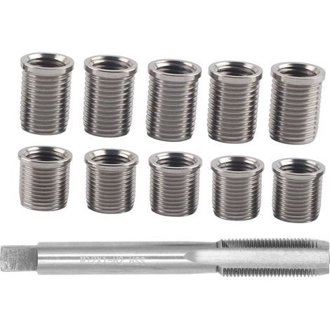 Spark plug thread repair tool, M10x1.0 bolt + M12x1.0 tap, automotive hardware kit (1/5)