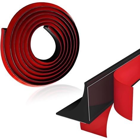 Baguette de finition autocollante pour plan de travail de cuisine, plan de travail, plinthe d'angle de cuisine, pour mur, carrelage, bords d'armoire (noir, 4 m) (1/5)